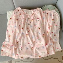 2025新款简约睡衣女ins风秋冬长袖长裤学生家居服套装宿舍可外出