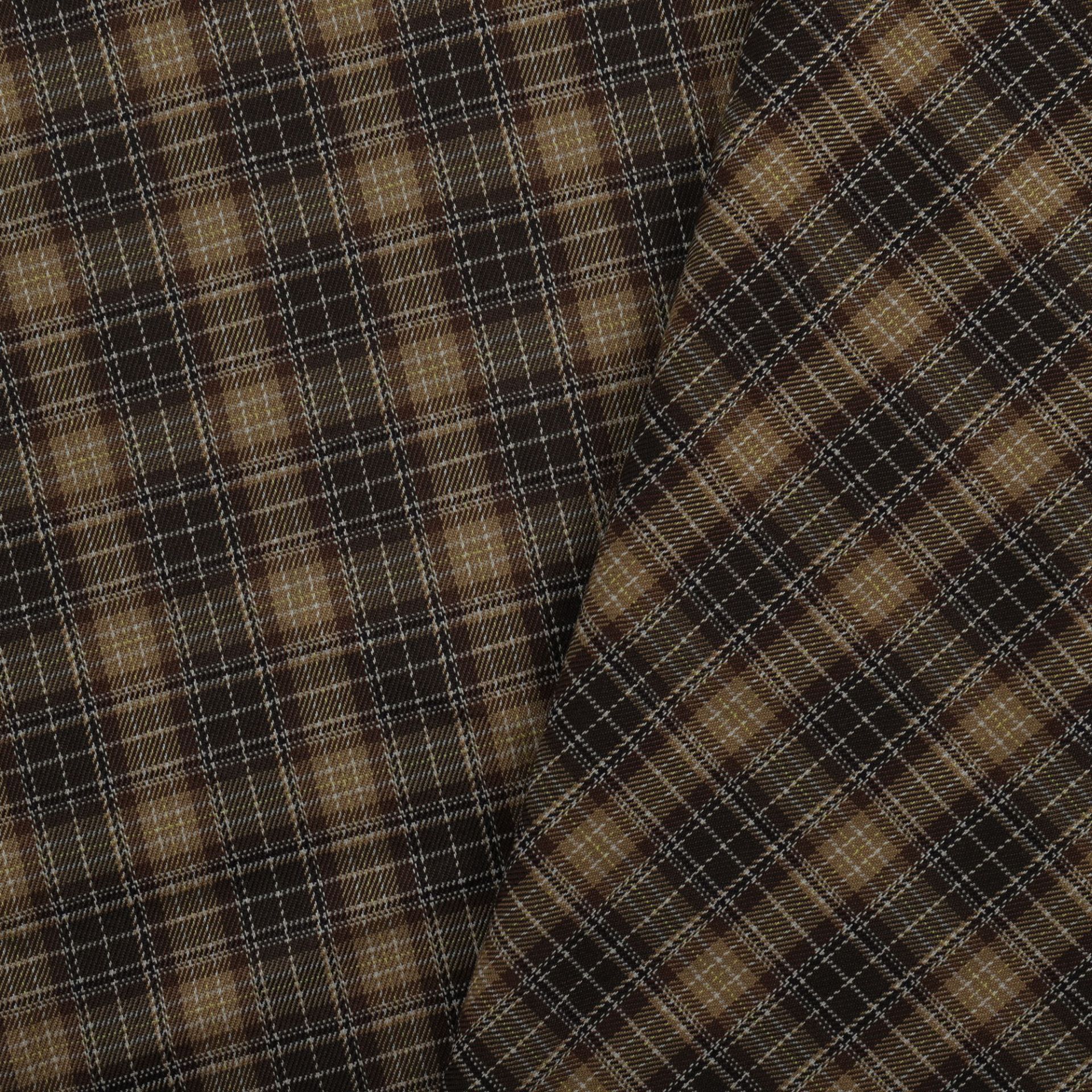 涤弹色织秋冬复古咖色系衬衫外套连衣裙大肠发圈箱包鞋帽时装面料