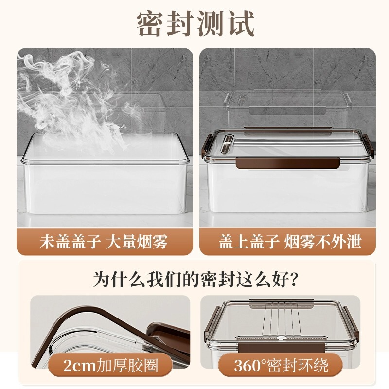 冷蔵庫鮮度保持ボックス、家庭用キッチン専用大容量食品保存ボックス、蓋付き透明プラスチック増粘密封ボックス|undefined