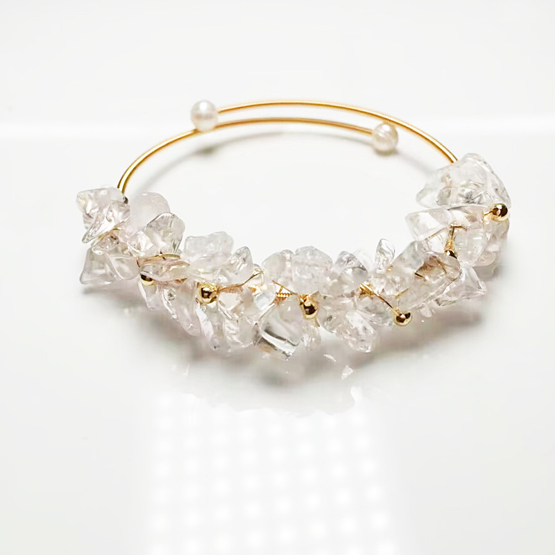 Ins Style Irregular Crystal Handmade Bangle display picture 4