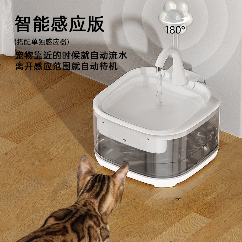 Nuevo dispensador de agua ultra silencioso para mascotas, filtro de circulación de gran capacidad, dispensador automático de agua para gatos y perros inteligentes.