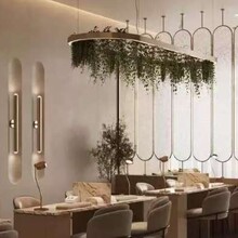 非标定制椭圆形植物吊灯宴会厅东南亚餐厅工作室闲区工业风灯具