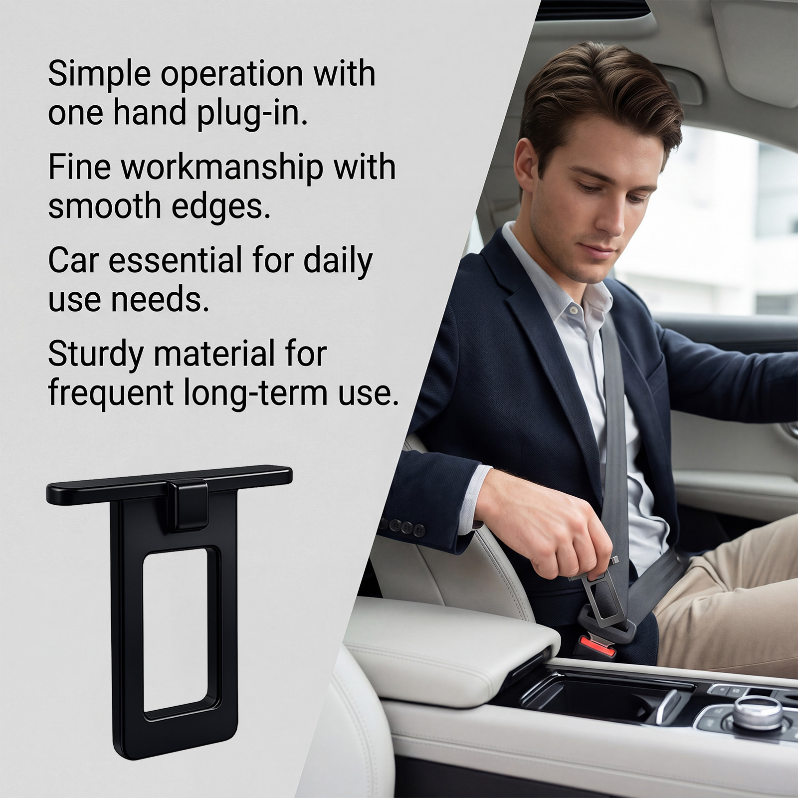 Car seat belt insert, no modification required, universal design for easy installation and use, suitable for various car models, a must-have for safe driving