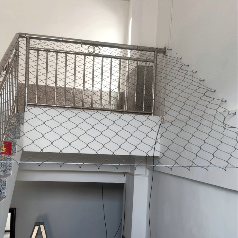 不锈钢绳网植物园攀爬网装饰柔性钢丝网防坠天井阳台矿用支护网