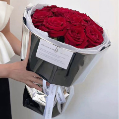 鏡面亮光包裝紙藝術紙防水金屬紙銀色鮮花花束包花反光紙鋁箔錫紙