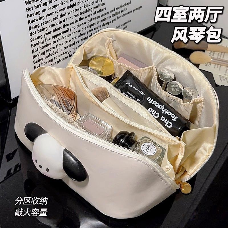 Carryable Cute Large Capacity Cosmetic Bag Women's Portable Travel Toiletries Cosmetics Brush Organ Storage Bag Carryable Cute Large Capacity Cosmetic Bag Women's Portable Travel Toiletries Cosmetics Brush Organ Storage Bag