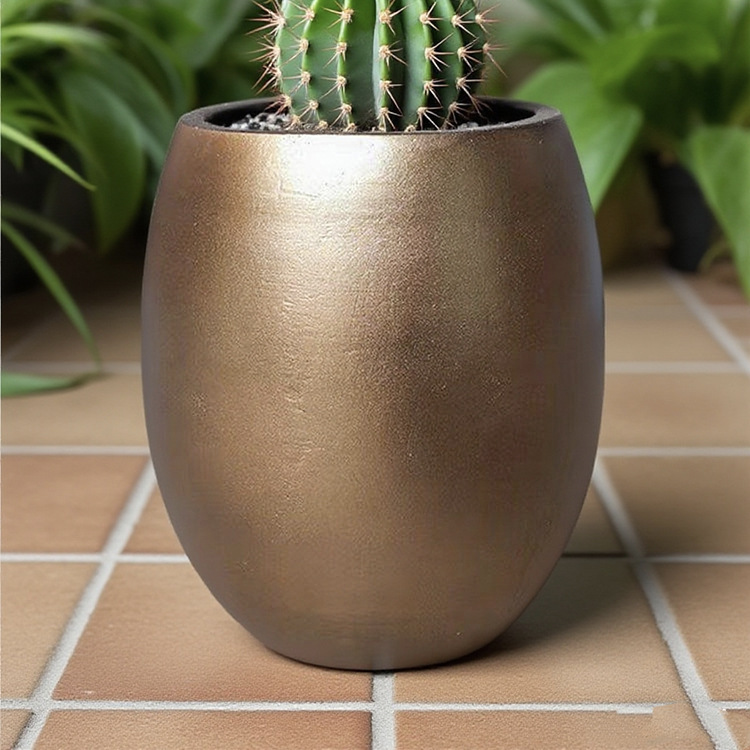 Outdoor Terrace Flower Planting Magnesium Cement Flower Pot Old Antique Fiberglass Personalized Cactus Flower Pot Wholesale
