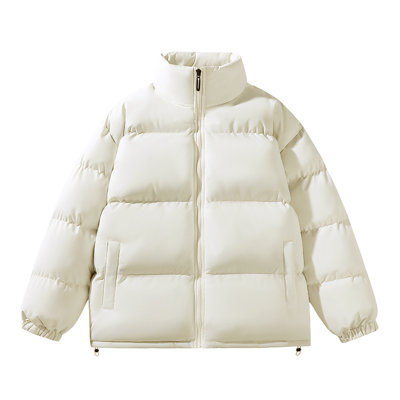 2024 New Autumn and Winter Cotton Outwears for Men, Pure Color Stand-Up Collar, Simple Loose Warm Cotton Outwears for Men, Versatile Cotton Jackets for Couples
