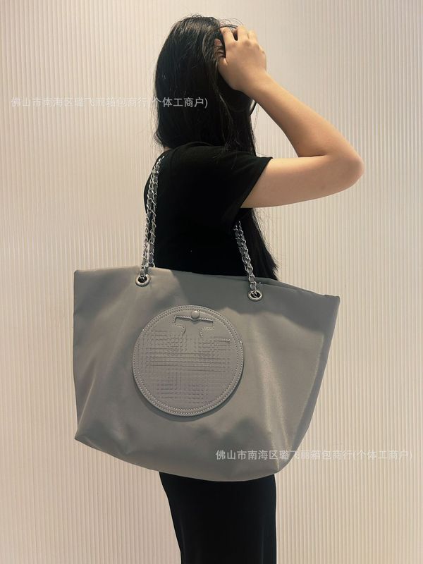 夏日新款Ella同款女包休闲慵懒风托特包手提包简约纯色尼龙大容量|undefined