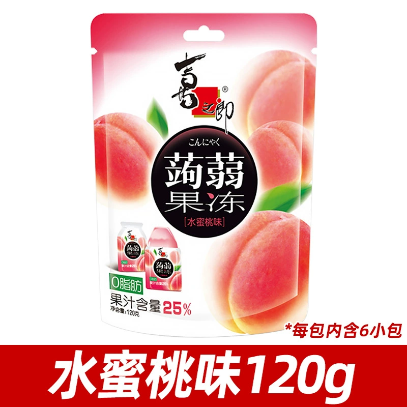 Конжак-желе (Xizhilang) 120 г, ассорти фруктовых вкусов, набор 6 саше