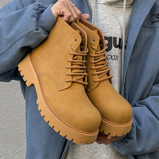 Derby shoes autumn new high-top thick bottom big head martin boots retro tooling fashion trend 8266-J