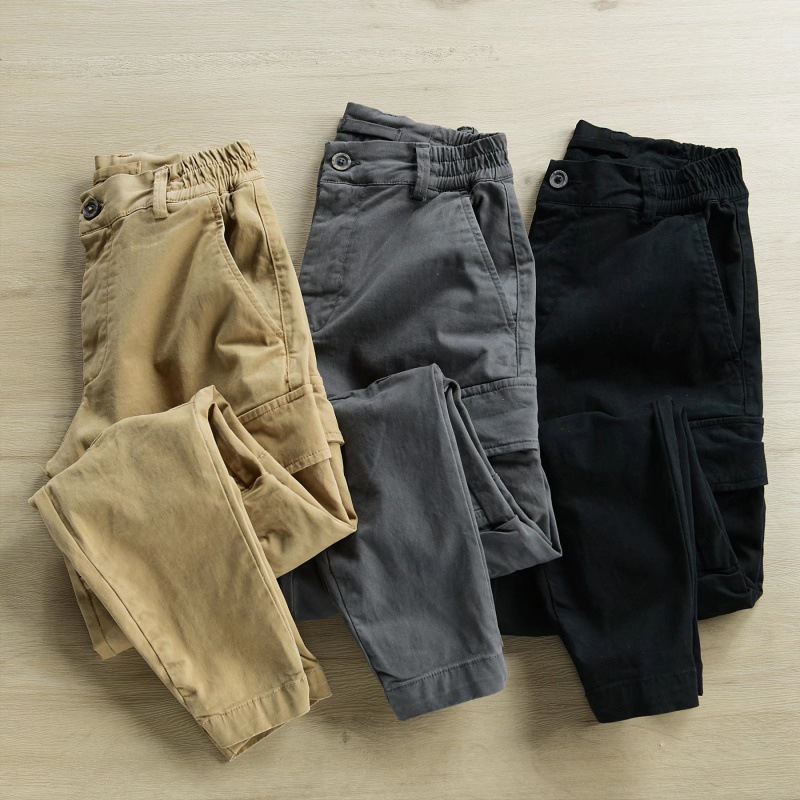 Multi-Pocket Cargo Pants for Men, Spring and Autumn New Outdoor Trendy Brand Loose Casual Men's Pants, Youth Work Pants, Long Pants