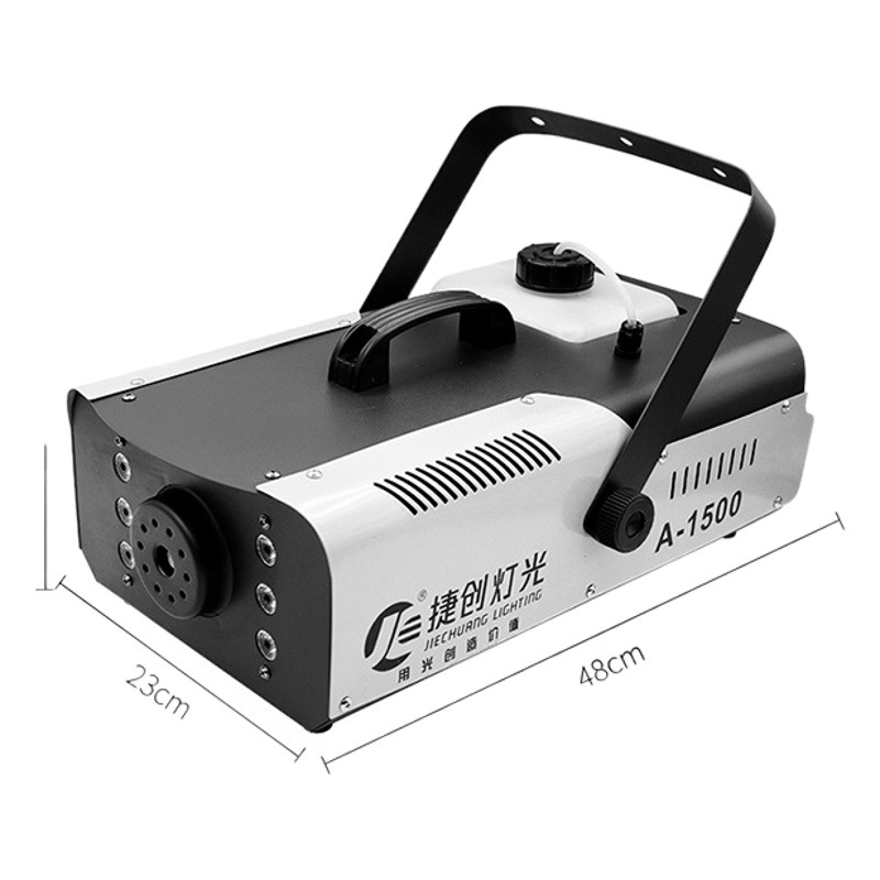 Nueva máquina de humo con control remoto de 1500w para bares, KTV, bodas, ambiente de escenario, efectos especiales de humo de colores, máquina de pulverización
