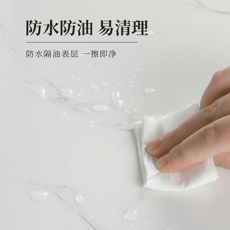 Papel pintado a prueba de humedad autoadhesivo impermeable a prueba de agua a prueba de aceite placa de aluminio y plástico decoración de pared imitación de azulejos de mármol pegatinas cocina y baño