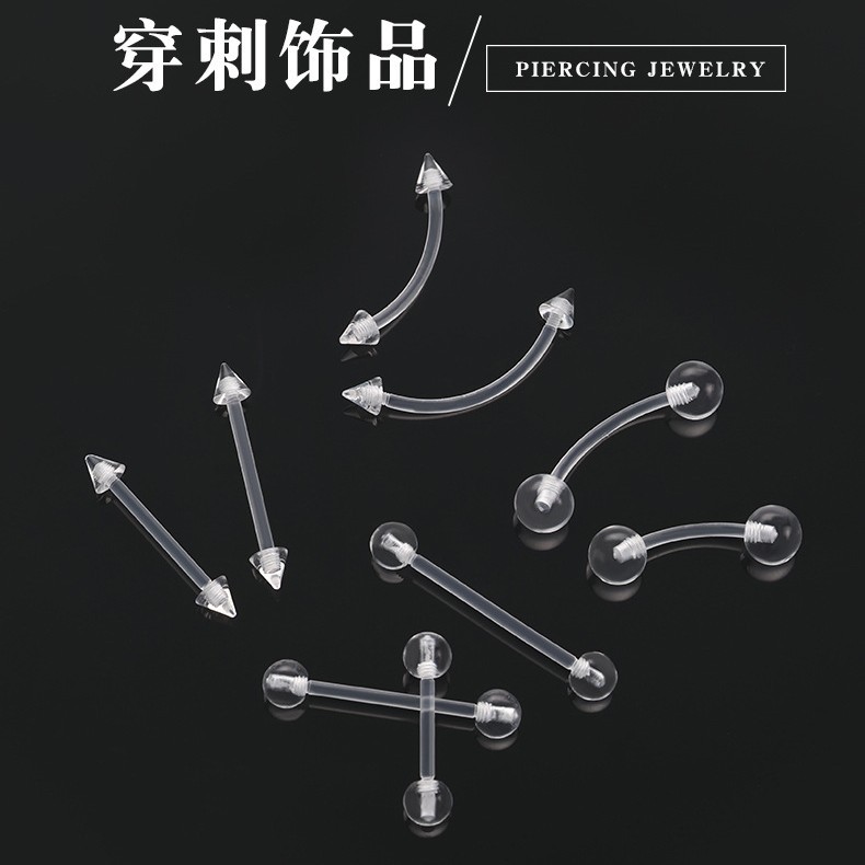invisible transparent acrylic fashionable lip piercing