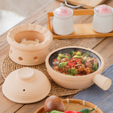 传统粗陶煲仔饭单柄砂锅家用商用沙煲带手柄小号广东老式啫啫煲锅