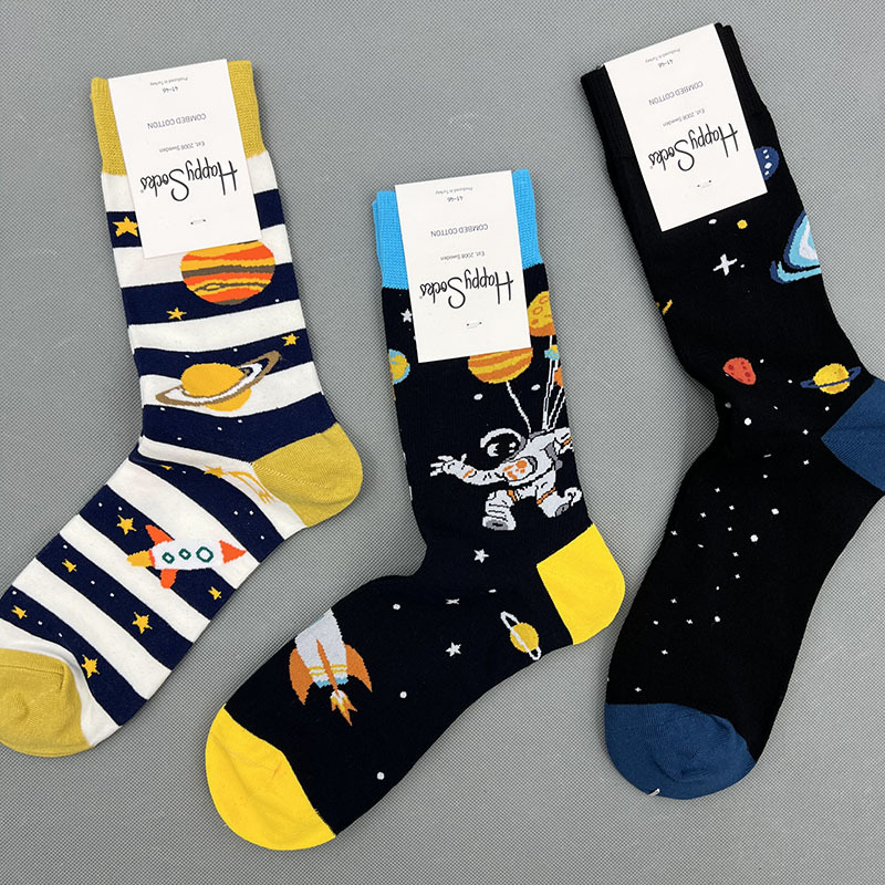 happysocks新款男士潮牌中筒襪四季經典瑞典百搭個性歐美襪子