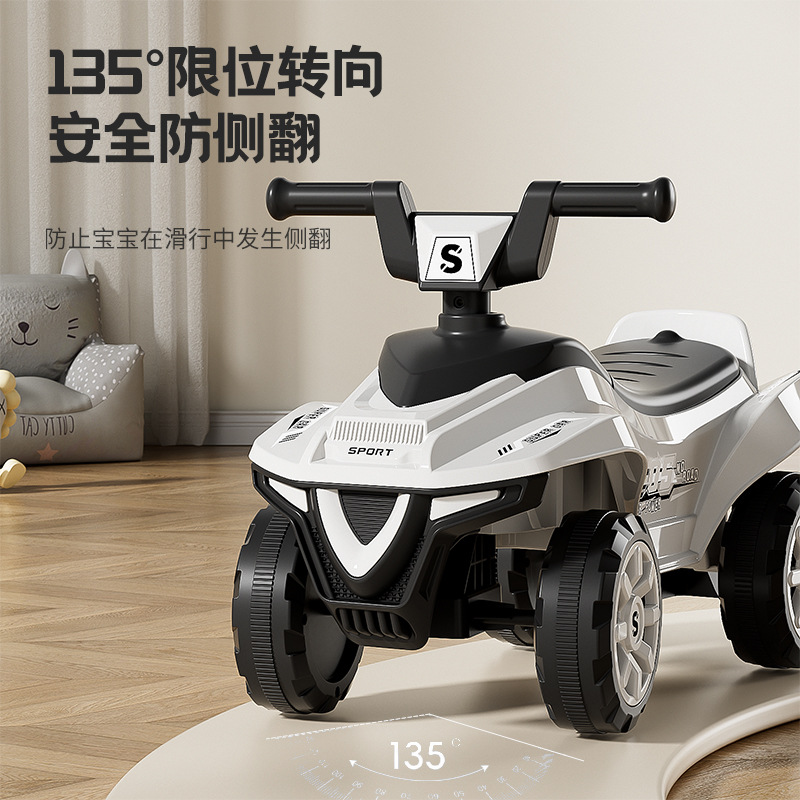 Children's Scooter Twist Car Baby Toy Car 1-5 Years Old Scooter Four-Wheel Scooter Can Sit on and Has Music