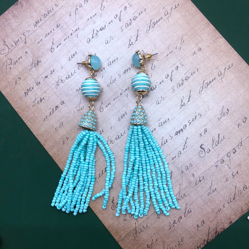 Fashion Miyuki Beads Tassel Earrings Wholesale display picture 2