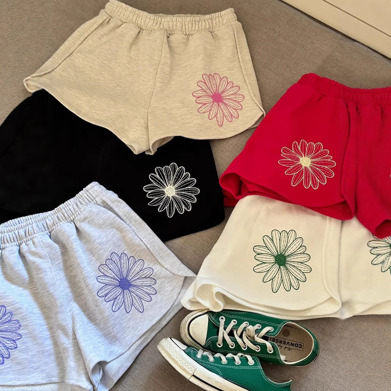 25 Years New Summer High-Quality Mardi Daisy Mesh Printed Shorts Fashionable and Versatile Elastic Waist Sweatpants