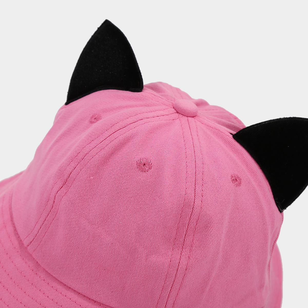 Marca de moda coreana de dibujos animados pequeño diablo oreja cúpula color sólido sombrero de pescador estilo universitario infantil lindo sombrero casual para el sol image 5