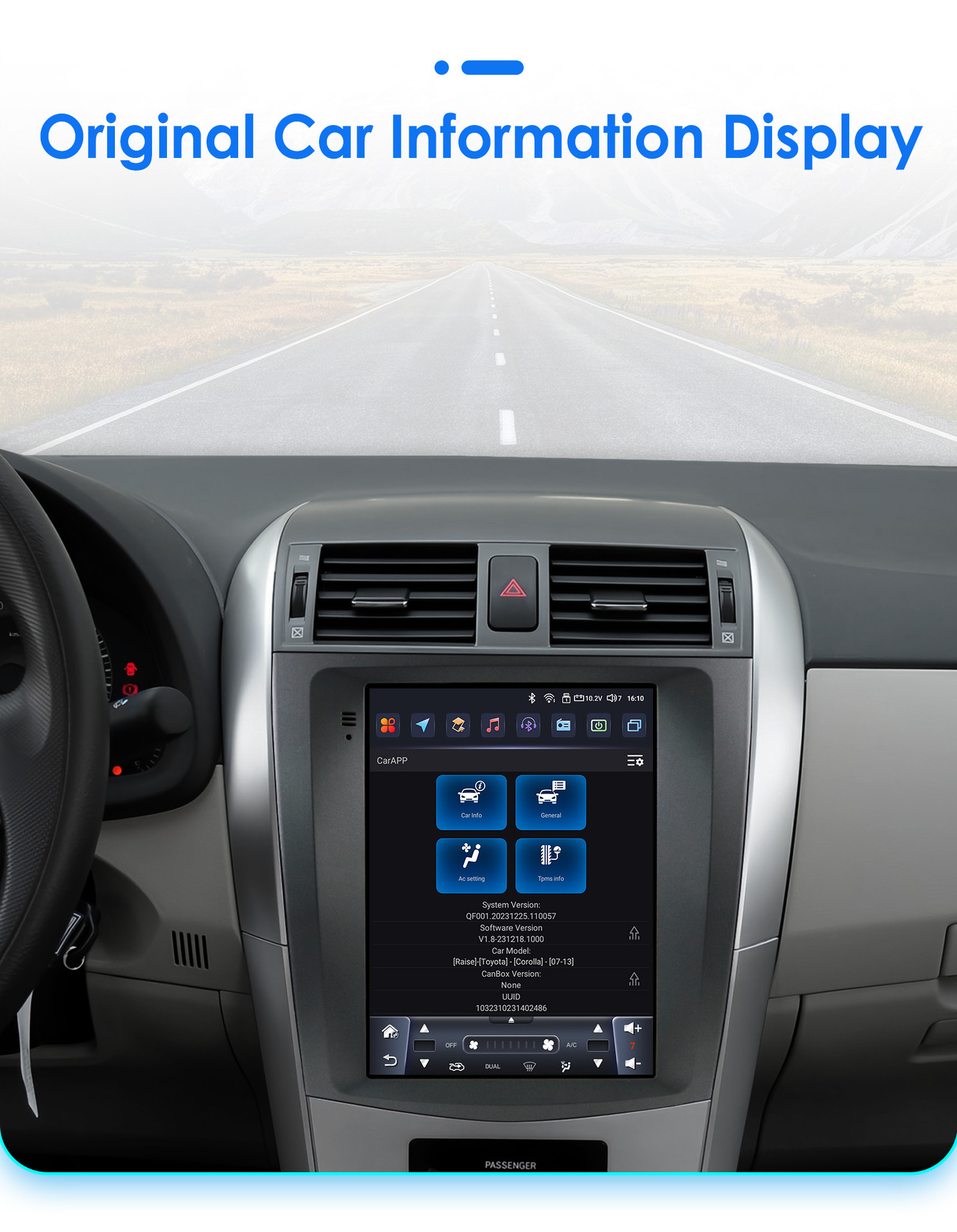 Suitable for 06-13 Toyota Corolla Toyota Corolla Large-Screen Central Control All-In-One Car Navigation