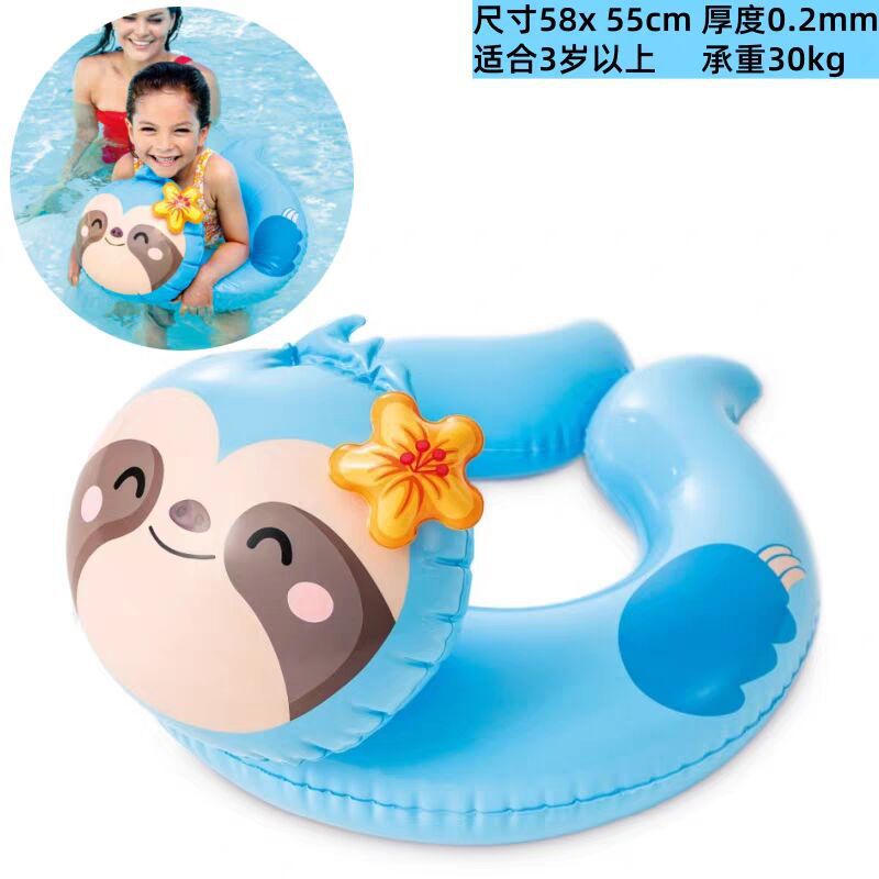 Anillo de natación inflable para niños de 3 a 10 años, anillo para axila, salvavidas grueso para niños pequeños, anillo flotante de dibujos animados, unicornio dinosaurio image 13