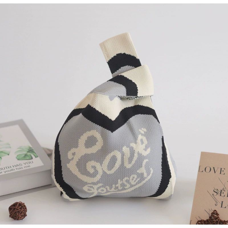 Knitted Wrist Bag Set, Custom Thickened Design, Small Tote 20–36, Multi-Pattern Pack