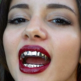 Зубные накладки гладкие золочение 18K