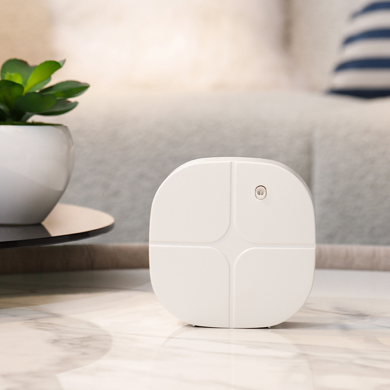 White Mini Wall-Mounted Automatic Air Freshener For Home & Office - Battery Operated Essential Oil Diffuser With Quiet Operation_voghion.com