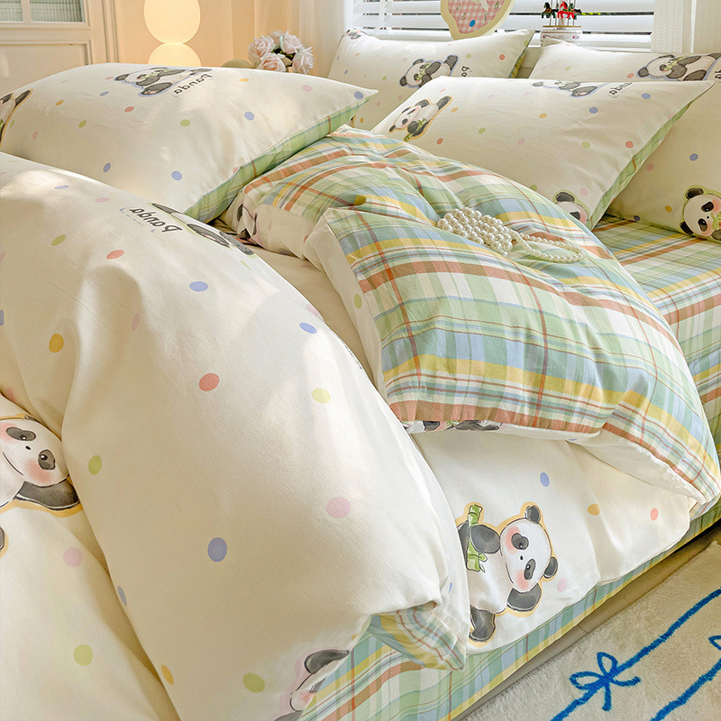 Cama de algodón de cuatro piezas set2025 nuevo algodón colchón sábanas de dormitorio caseras set de tres piezas