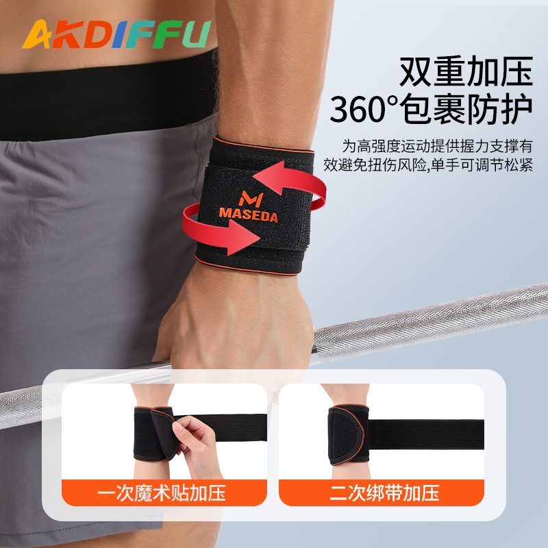 Nueva pulsera deportiva transfronteriza Protección de la aptitud de los hombres Vendaje fijo Protección de muñeca Pulsera de presión de voleibol ajustable