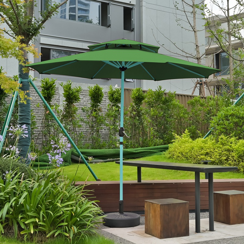 2.7 Mihu paraguas azul barra paraguas al aire libre patio café terraza jardín lámpara solar paraguas villa pabellón image 1