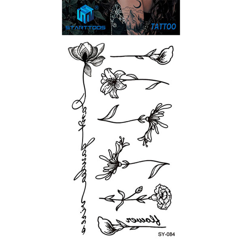 Spot mayorista transfronterizo dulce y simple viento tatuaje de dedo moda cool tatuaje desechable tendencia