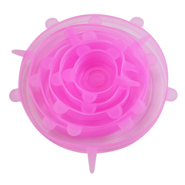 Fuchsia silicone set, 6 pieces