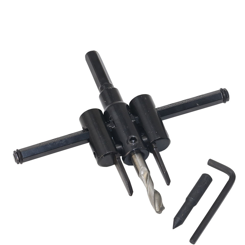 可调圆孔刀木钻锯圆形切割刀片飞机型具开孔器30Mm-200-30Mm