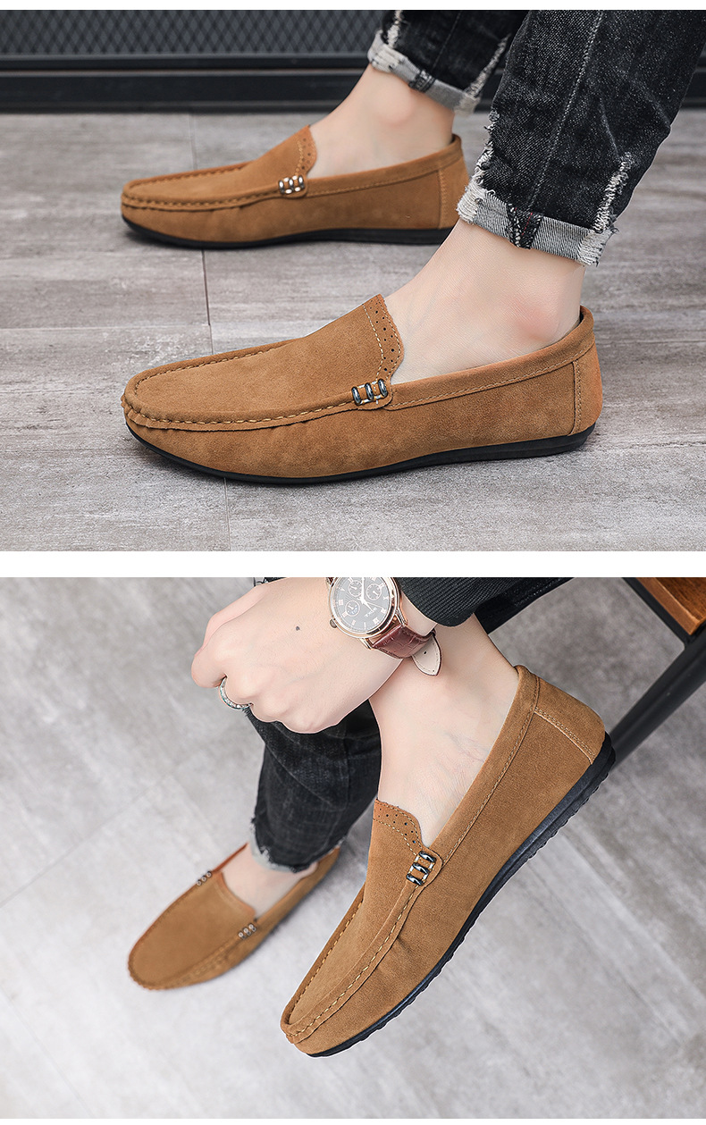 Neue Beanie Schuhe Herren Trend Wildleder Slipper alles mit Loafers_voghion.com