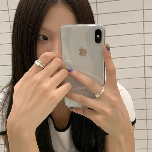 Irregular broken silver pearl ring for women, light luxury niche design, high-end tail ring, fashionable and personalized hand jewelry