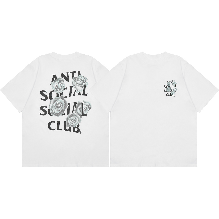 Diferencia de moneda del mercado ASSC CLUB fujiwaro Lightning serie impresa camiseta suelta de manga corta para hombres y mujeres