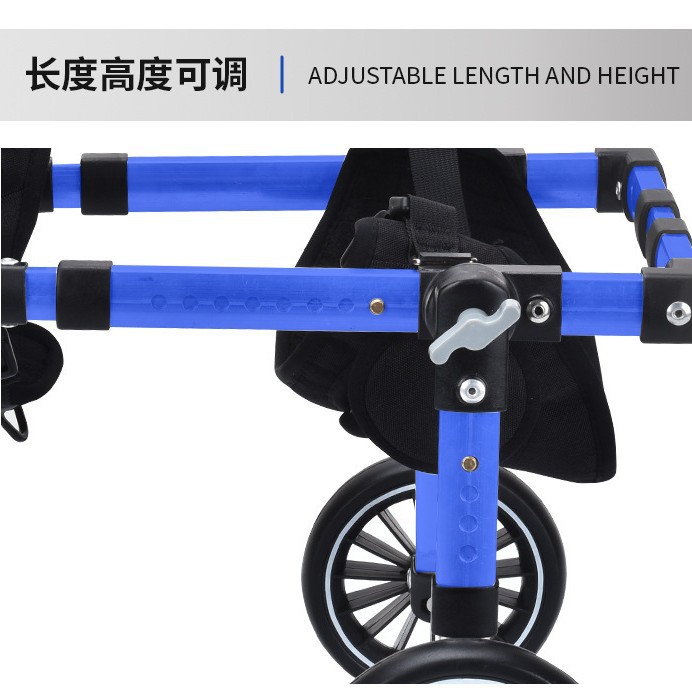 Asistente de scooter para perros, soporte de pie, acción, rehabilitación de perros ancianos, carrito de asistencia para mascotas lindo plegable