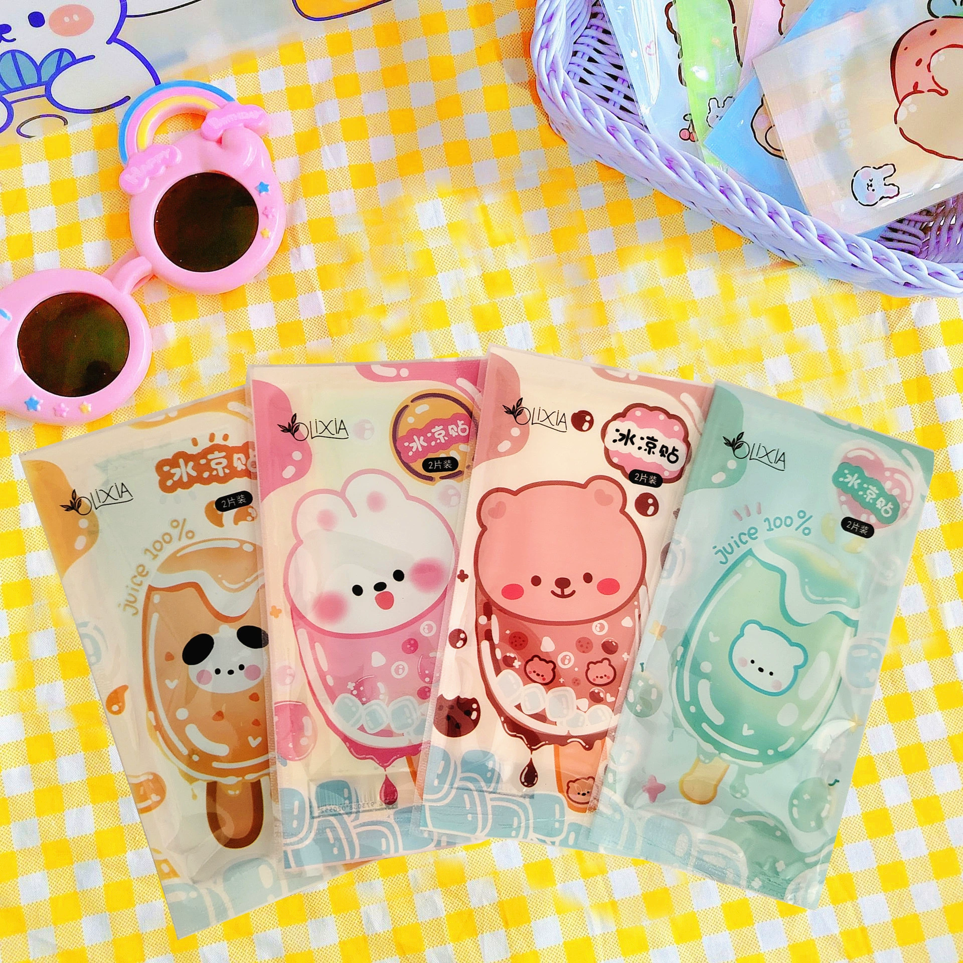 Cartoon cooling summer cool cooling patch for students, mobile phone