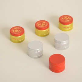 批发红酒瓶铝盖橄榄油瓶盖子葡萄酒瓶油瓶盖螺旋盖玻璃分装铝盖