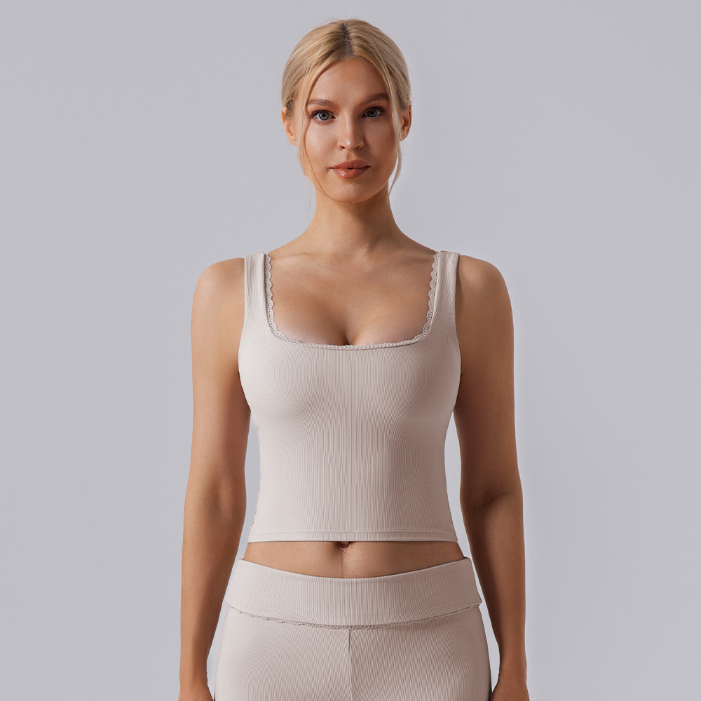 Europa y los Estados Unidos apertado de la espalda hermosa ropa deportiva de yoga chaleco de mujer hilo secado rápido transpirable para correr ropa de fitness