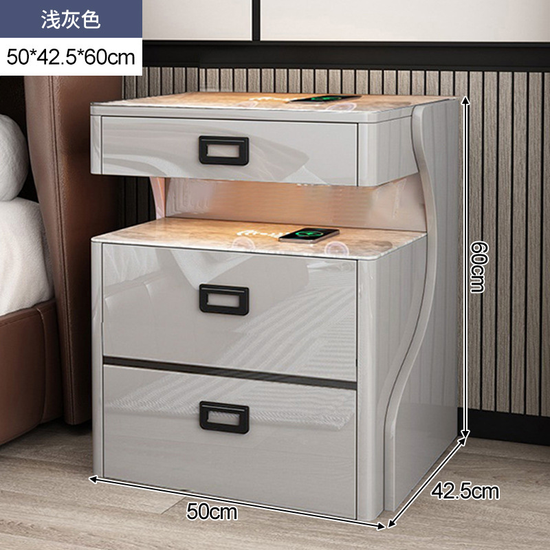 Seguridad mesita de noche integrado moderno minimalista dormitorio inteligente lujo Rock placa armario hogar con cerradura