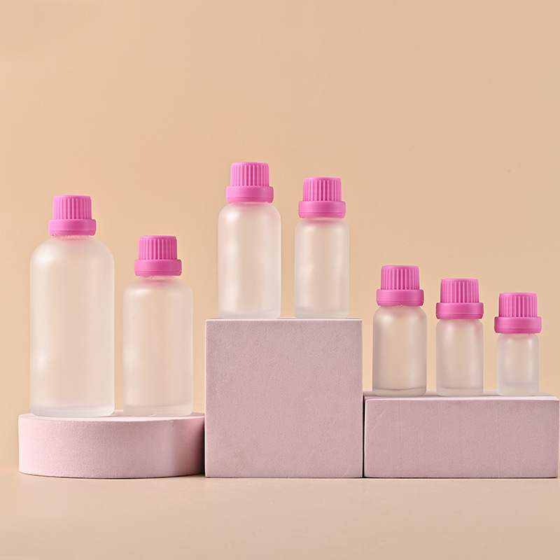 スポット5-100ml透明フロスト精油ボトル10ml 30ml蒙砂精油ボトルバラ金スポイトボトル|undefined