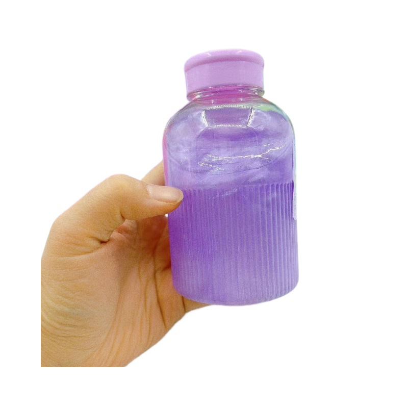 Nuevo juguete para niños, botella redonda, agua falsa, color, limo antiadherente, arcilla de color a mano, pegamento espumoso, descompresión, lote de grandes almacenes de 2 yuanes