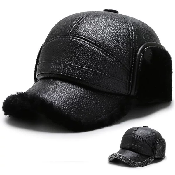 Autumn and Winter Korean Style fleece-lined Dad Riding Baseball Cap Windproof Ear Protection Lei Feng Cap Northeast Ski Cap