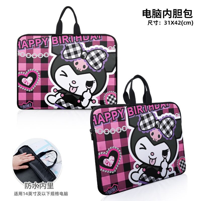 San Series Kuromi Kuromi Cartoon Peripheral Laptop Bag Dirt-resistant Anti-splash Computer Sleek Bag San Series Kuromi Kuromi Cartoon Peripheral Laptop Bag Dirt-resistant Anti-splash Computer Sleek Bag