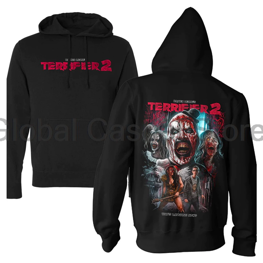 Свитшот Terrifier 3 Толстовка, графический принт спереди и сзади, косплей на Хэллоуин, размеры XS–XXXL