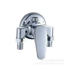 全铜明装冷热淋浴三角混水阀龙头浴室太阳能电热水器明管花洒套装